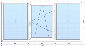 پنجره دوجداره استاندارد دو در یک